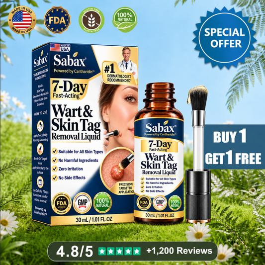 🌞🌞 𝐒𝐚𝐛𝐚𝐱® 𝟕-𝐃𝐚𝐲 𝐅𝐚𝐬𝐭-𝐀𝐜𝐭𝐢𝐧𝐠 𝐖𝐚𝐫𝐭 & 𝐒𝐤𝐢𝐧 𝐓𝐚𝐠 𝐑𝐞𝐦𝐨𝐯𝐚𝐥 𝐋𝐢𝐪𝐮𝐢𝐝