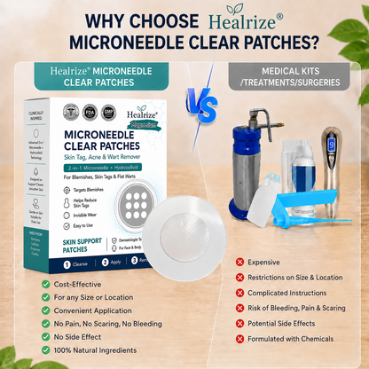 𝑯𝒆𝒂𝒍𝒓𝒊𝒛𝒆® 👩‍⚕️👩‍⚕️ 2-𝒊𝒏-1 𝑴𝒊𝒄𝒓𝒐𝒏𝒆𝒆𝒅𝒍𝒆 & 𝑯𝒚𝒅𝒓𝒐𝒄𝒐𝒍𝒍𝒐𝒊𝒅 𝑷𝒂𝒕𝒄𝒉 | 𝑹𝒆𝒎𝒐𝒗𝒆𝒔 𝑹𝒂𝒊𝒔𝒆𝒅 𝑴𝒐𝒍𝒆𝒔, 𝑨𝒄𝒏𝒆, 𝑭𝒍𝒂𝒕 𝑾𝒂𝒓𝒕𝒔 & 𝑺𝒌𝒊𝒏 𝑻𝒂𝒈𝒔 | 𝑯𝒆𝒍𝒑𝒔 𝑰𝒎𝒑𝒓𝒐𝒗𝒆 𝑾𝒓𝒊𝒏𝒌𝒍𝒆𝒔, 𝑺𝒄𝒂𝒓𝒔 & 𝑩𝒍𝒆𝒎𝒊𝒔𝒉𝒆𝒔 | 𝑰𝒏𝒗𝒊𝒔𝒊𝒃𝒍𝒆 𝑷𝒂𝒕𝒄𝒉𝒆𝒔 𝒇𝒐𝒓 𝑭𝒂𝒄𝒆 & 𝑩𝒐𝒅𝒚